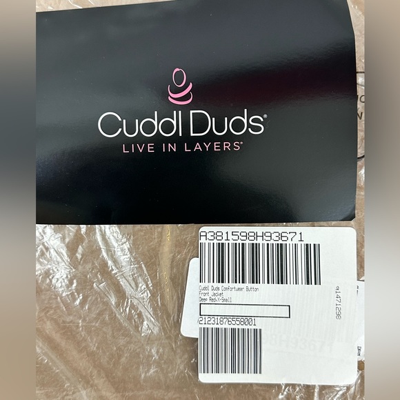 Cuddl Duds Comfortwear Button Front Jacket Red Front Patch Pockets XS - Picture 7 of 9